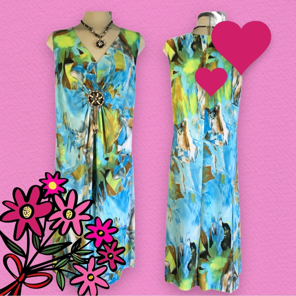 Amanda Collection Multicolour Sleeveless Size 1XL